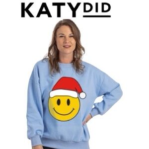 NWT Katydid Santa Smiley Face Sweatshirt